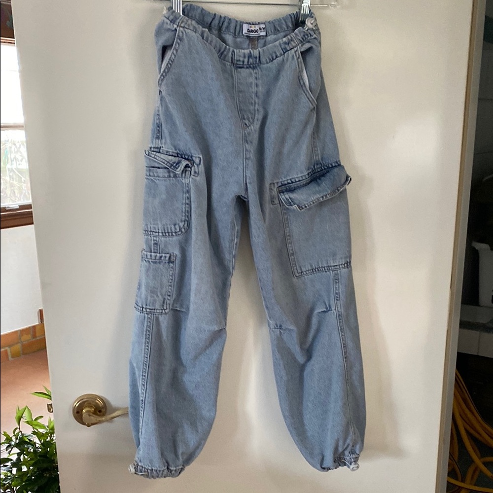 Kids Blue Cargo Jeans